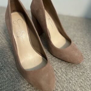 Jessica Simpson Tan Heels Suede Pumps